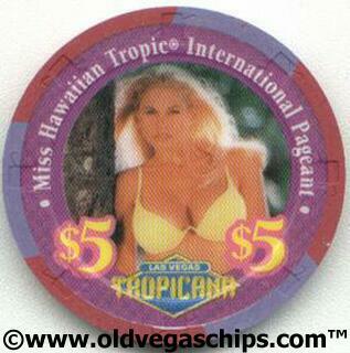 Tropicana Miss Hawaiian Tropics International $5 Casino Chip