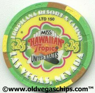 Tropicana Miss Hawaiian Tropic USA $25 Casino Chip