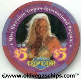 Tropicana Miss Hawaiian Tropics International Pageant $5 Casino Chip