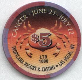Tropicana Cancer $5 Casino Chip