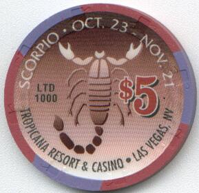 Tropicana Scorpio $5 Casino Chip