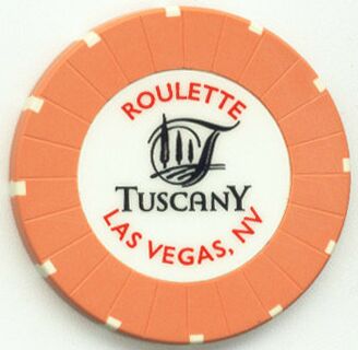 Las Vegas Tuscany Casino Orange Roulette Casino Chip