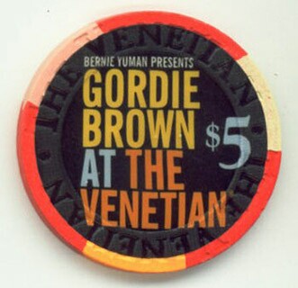 Venetian Gordie Brown 2011 $5 Casino Chip