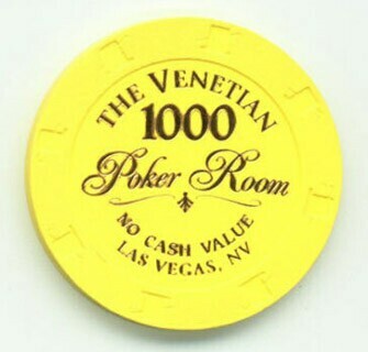 Las Vegas Venetian Hotel Poker Room NCV $1,000 Casino Chip