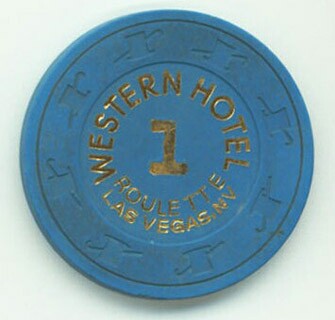 Western Hotel Blue Roulette Casino Chip