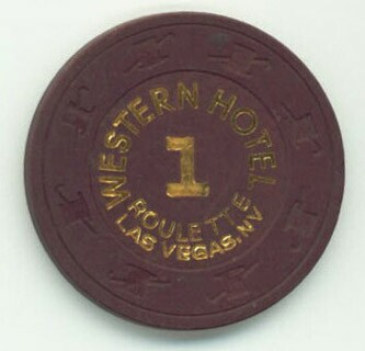 Western Hotel Brown Roulette Casino Chip