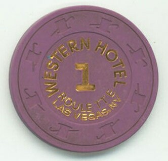 Western Hotel Purple Roulette Casino Chip