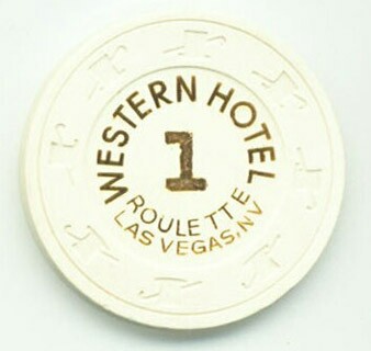 Western Hotel White Roulette Casino Chip