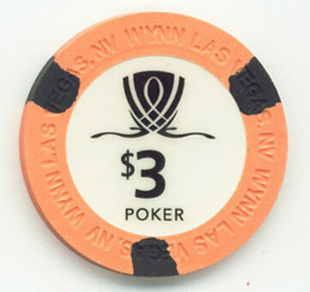 Wynn Las Vegas Poker Room $3 Casino Chip
